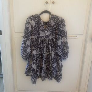 Block Print Mini Dress